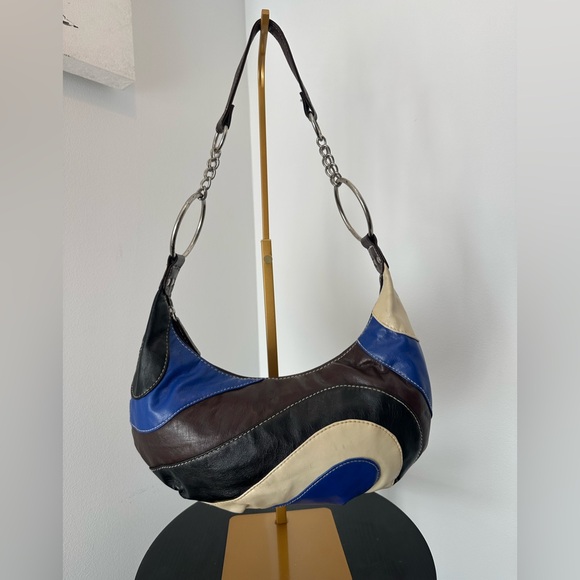 Chateau Handbags - Vintage Chateau Patchwork Leather Shoulder Bag